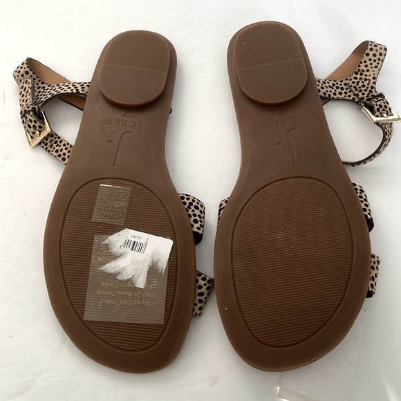 J by J. Crew Women's Calf Hair Animal Print Crisscross Sandals Size 7M NWT - Picture 3 of 3